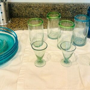 Vintage Handblown Mexican Glassware